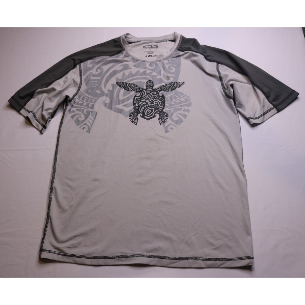 Crazy Shirts Sea Turtle Shirt Mens Medium White Tribal Graphic Ocean Tee T-Shirt
